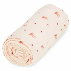 Best Cam Cam Couverture en mousseline Bows | Rose pâle