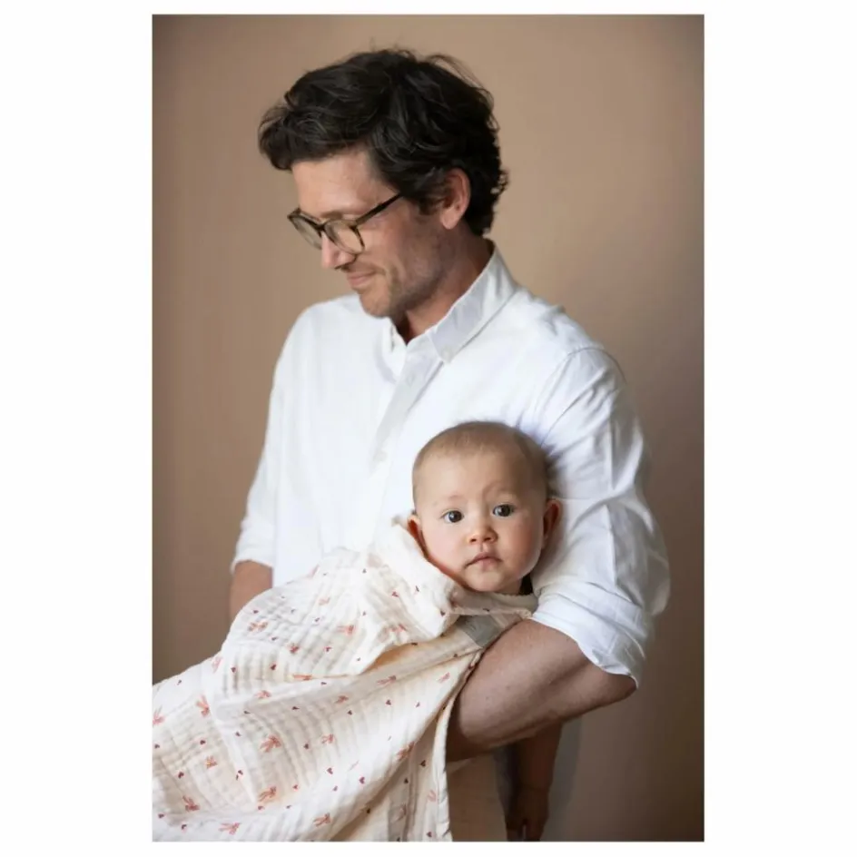 Best Cam Cam Couverture en mousseline Bows | Rose pâle