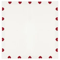 Hot Petit Bateau Couverture Maille Cœurs Coton Bio | Ecru