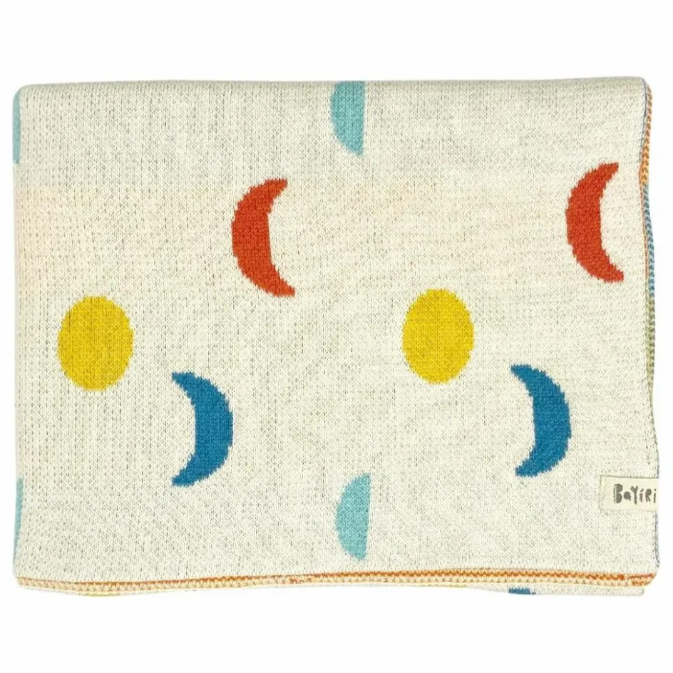 Clearance Bayiri Couverture Moon Phases Coton Bio | Ecru