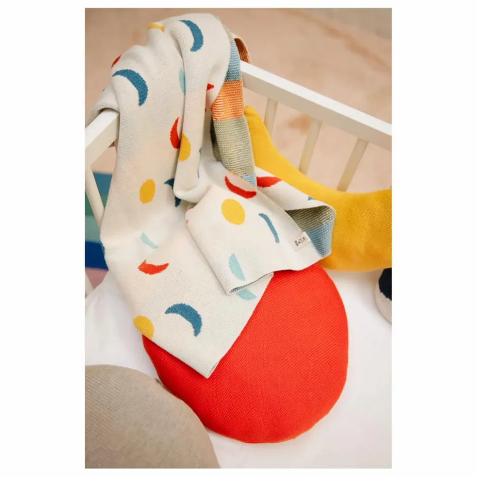 Clearance Bayiri Couverture Moon Phases Coton Bio | Ecru