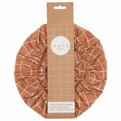 Clearance Haps Nordic Couvre plat alimentaire Check | Terracotta