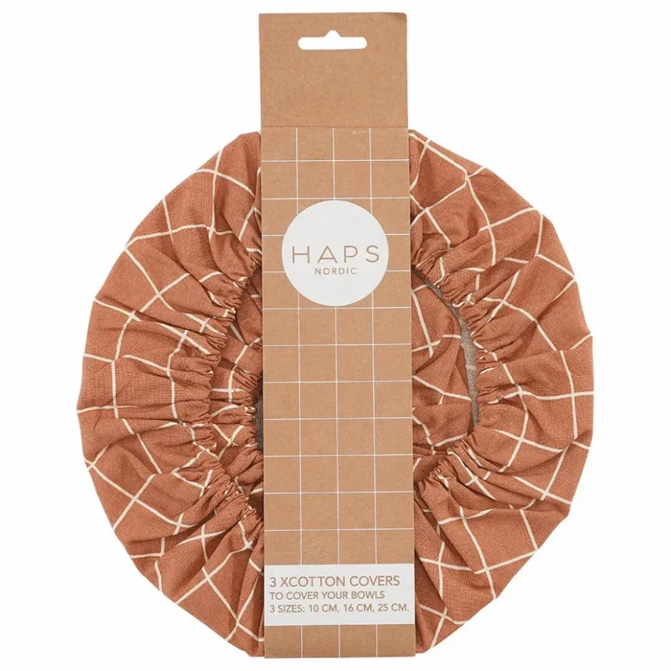 Clearance Haps Nordic Couvre plat alimentaire Check | Terracotta