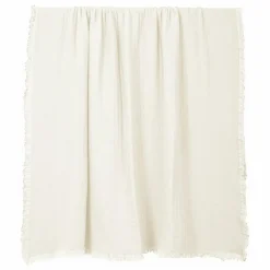 Best Haomy Couvre-lit en voile de coton Vanly | Ivoire