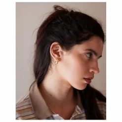 Sale Louise Damas Créoles Lacraquelée 0 15 | Doré
