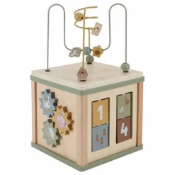 Little Dutch Cube d'activités en bois FSC - Little Farm| Jouets D'Éveil|Jouets D'Éveil