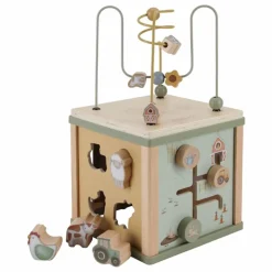 Little Dutch Cube d'activités en bois FSC - Little Farm| Jouets D'Éveil|Jouets D'Éveil