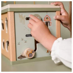 Little Dutch Cube d'activités en bois FSC - Little Farm| Jouets D'Éveil|Jouets D'Éveil