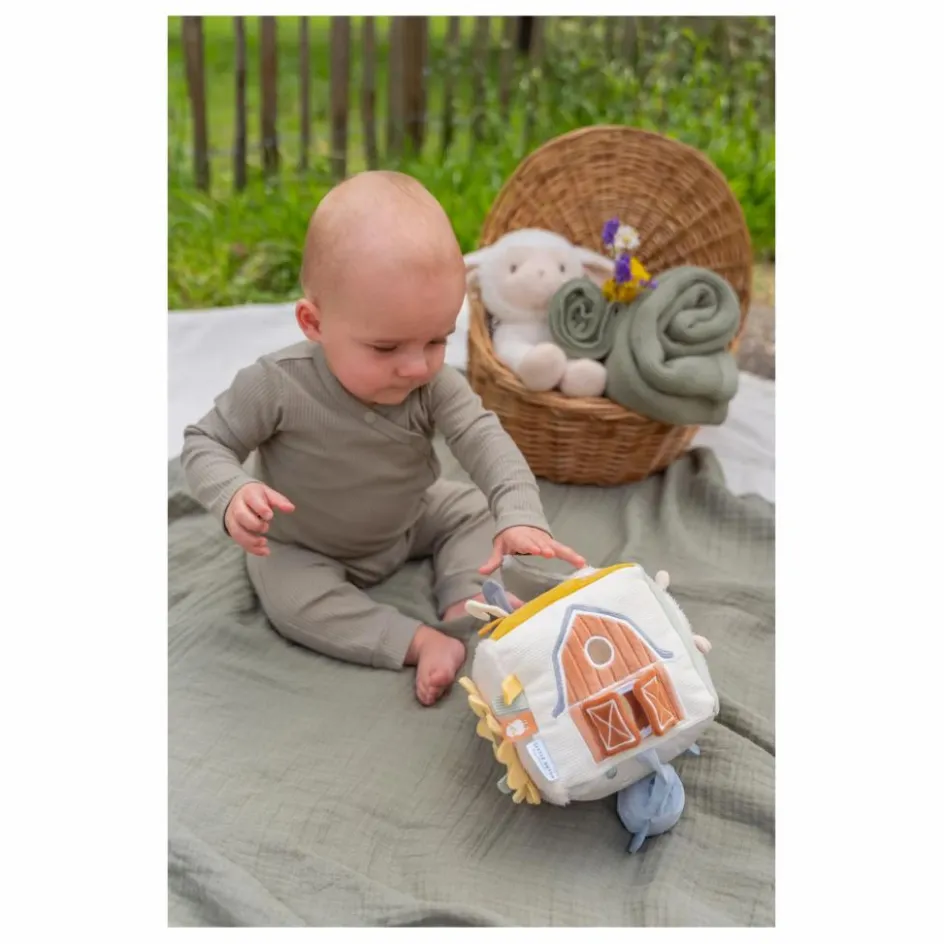 New Little Dutch Cube d'activités soft - Little Farm Multicolore
