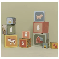 Little Dutch Cubes à empiler en carton FSC - Little Farm| Jouets D'Éveil|Jouets D'Éveil