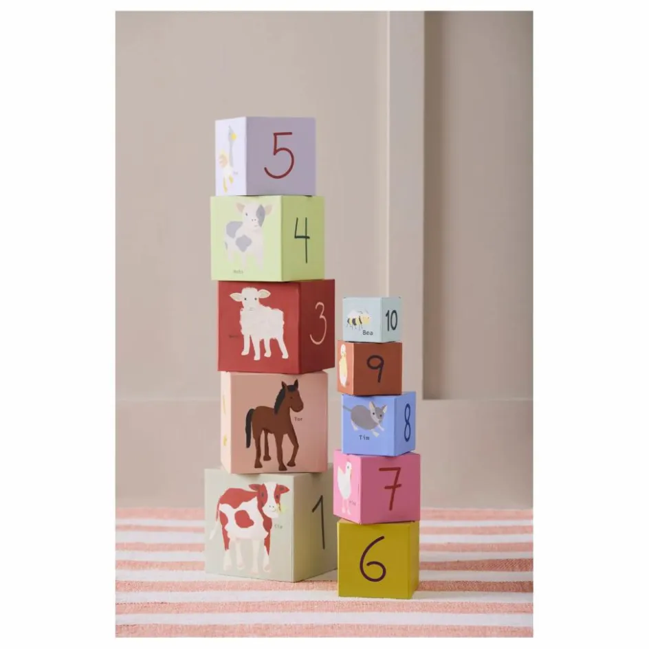 Clearance Cubes à empiler en carton AIDEN Jouets D'Éveil|Jouets D'Éveil