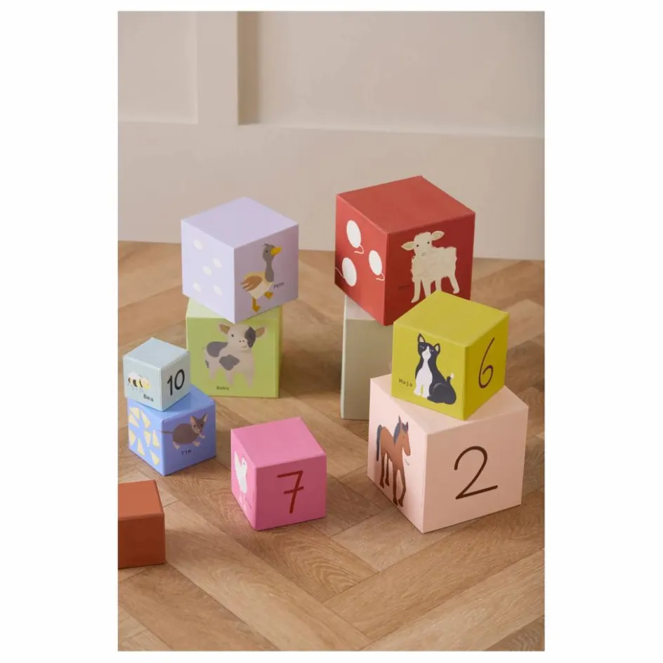 Clearance Cubes à empiler en carton AIDEN Jouets D'Éveil|Jouets D'Éveil