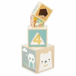 Janod Cubes à empiler Pure| Jouets D'Éveil|Jouets D'Éveil