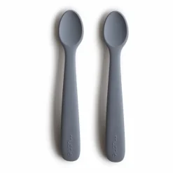 Mushie Cuillères en silicone - Set de 2 || Premiers Repas|Puériculture