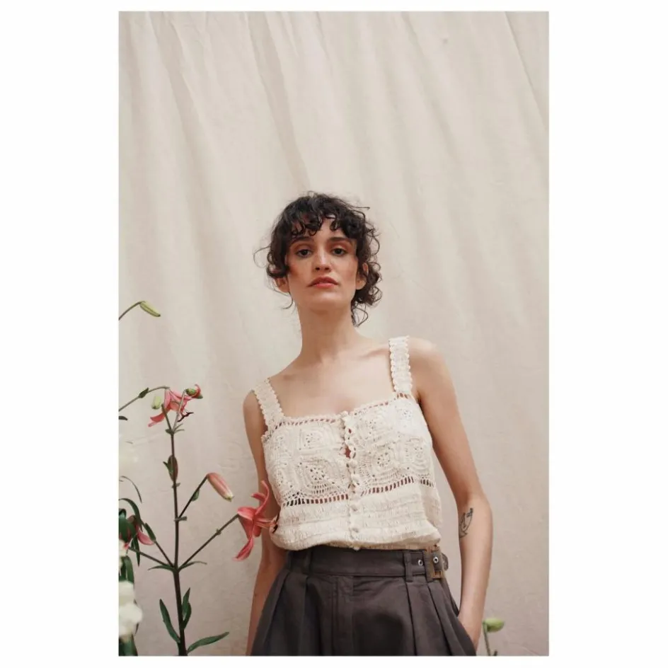 Emile et Ida Débardeur Belicia Crochet ||Femme Tee-Shirts, Polos