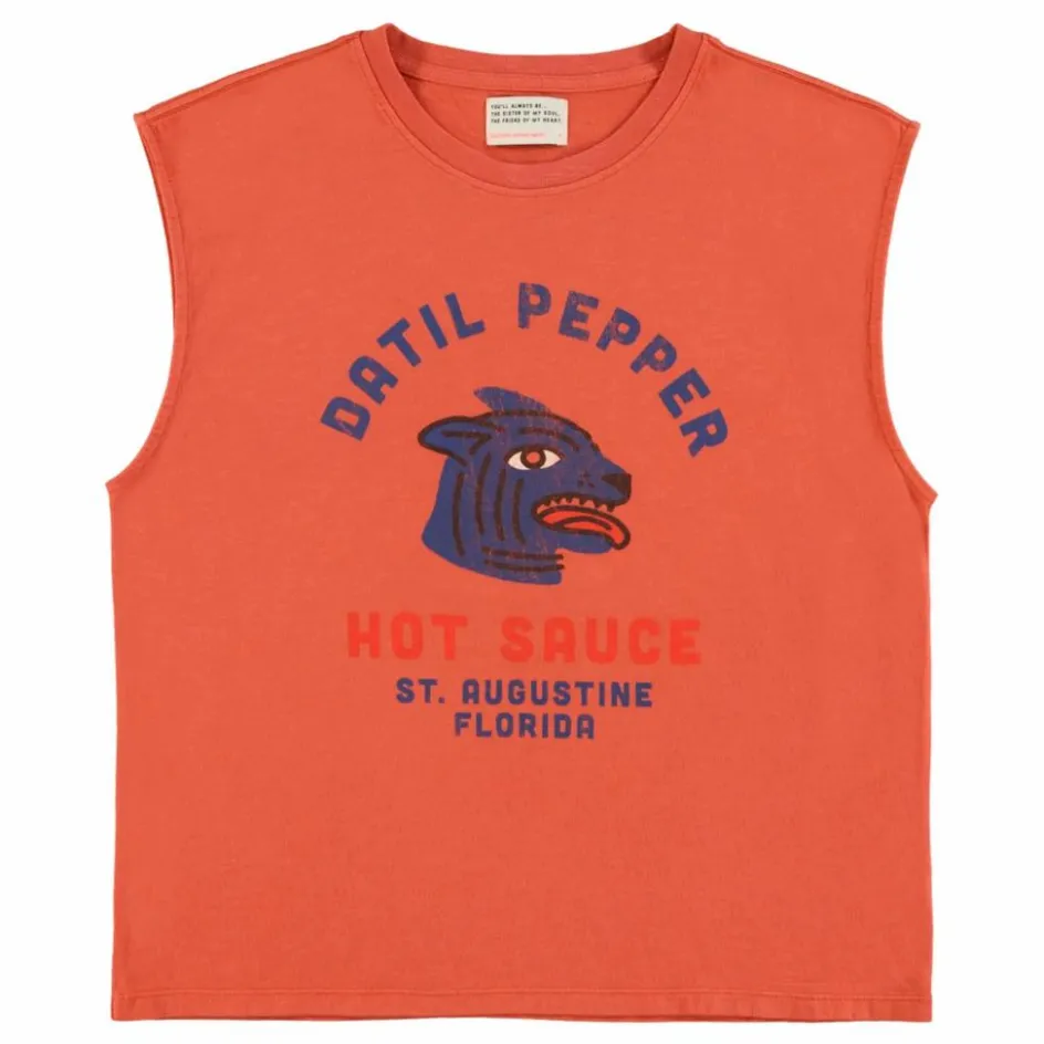Sale Sisters Department Débardeur Sophie Datil Pepper Coton Flamé | Terracotta