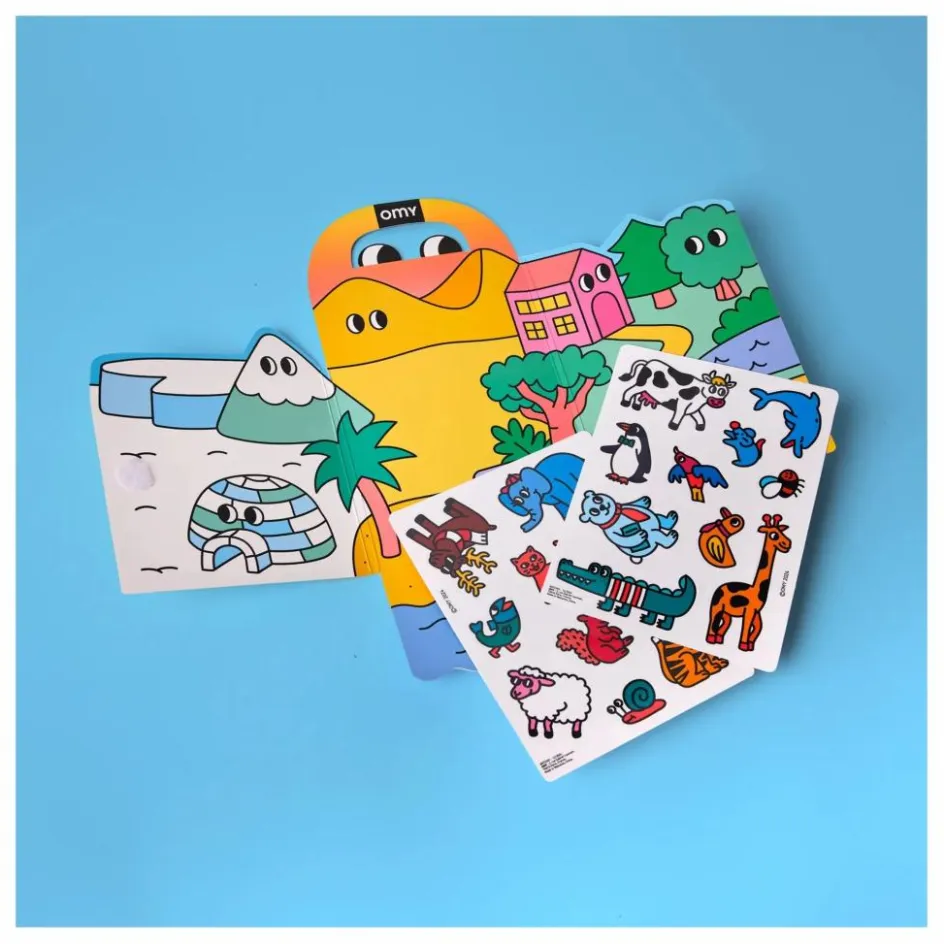 Omy Décor avec stickers repositionnables Animaux| Loisirs Créatifs