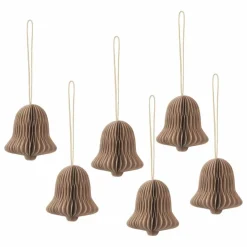 Broste Copenhagen Décoration de Noël en papier Cloche - Set de 6 ||Enfant Décoration De Fête