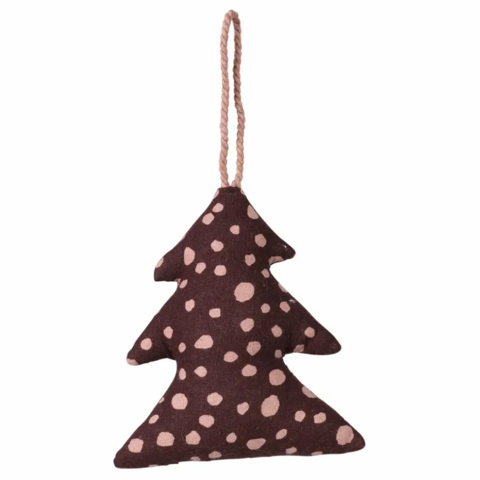 Broste Copenhagen Décoration de Noël sapin en coton | Marron