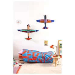 Outlet Studio Roof Décoration murale Avion à hélices Multicolore