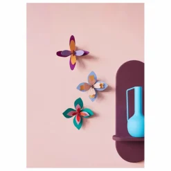 Studio Roof Décoration murale Fleur Lavender - Set de 3 Multicolore