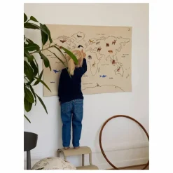Online Ferm Living Kids Décoration murale World en coton Multicolore
