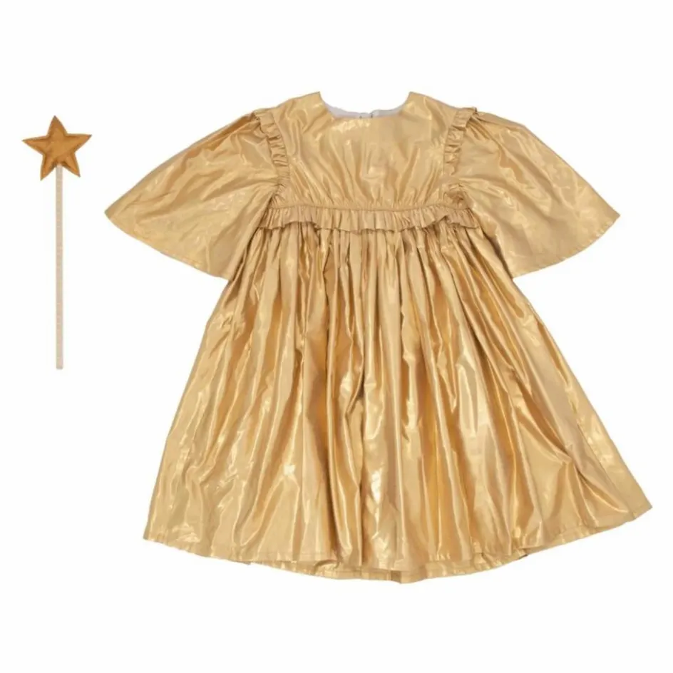 Sale Meri Meri Déguisement robe d'ange en lamé et baguette | Doré