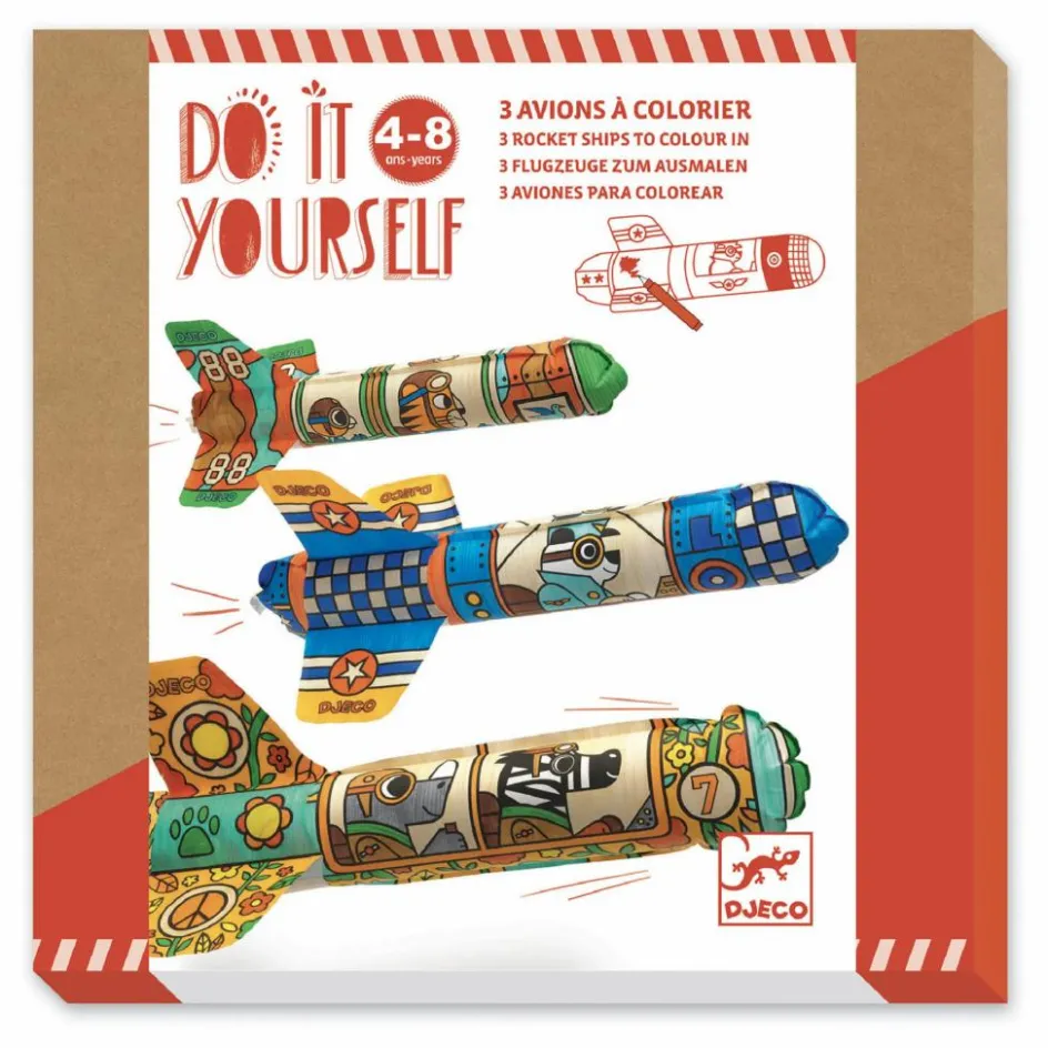Clearance Djeco DIY - A colorier Dans le ciel Multicolore