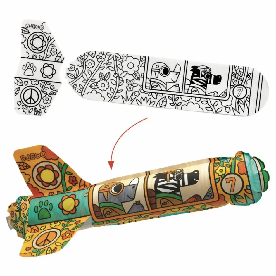 Clearance Djeco DIY - A colorier Dans le ciel Multicolore