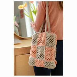 Discount La Petite Épicerie DIY Mon sac granny squares | Rose pêche