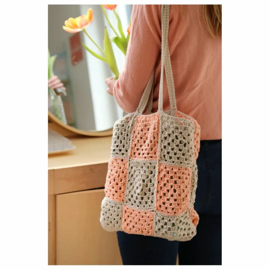 Discount La Petite Épicerie DIY Mon sac granny squares | Rose pêche