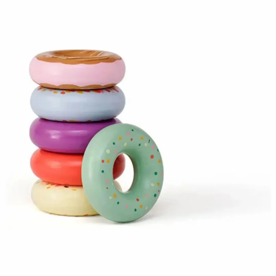 Clearance Donuts en bois - Boîte de 6 Cuisines, Marchandes