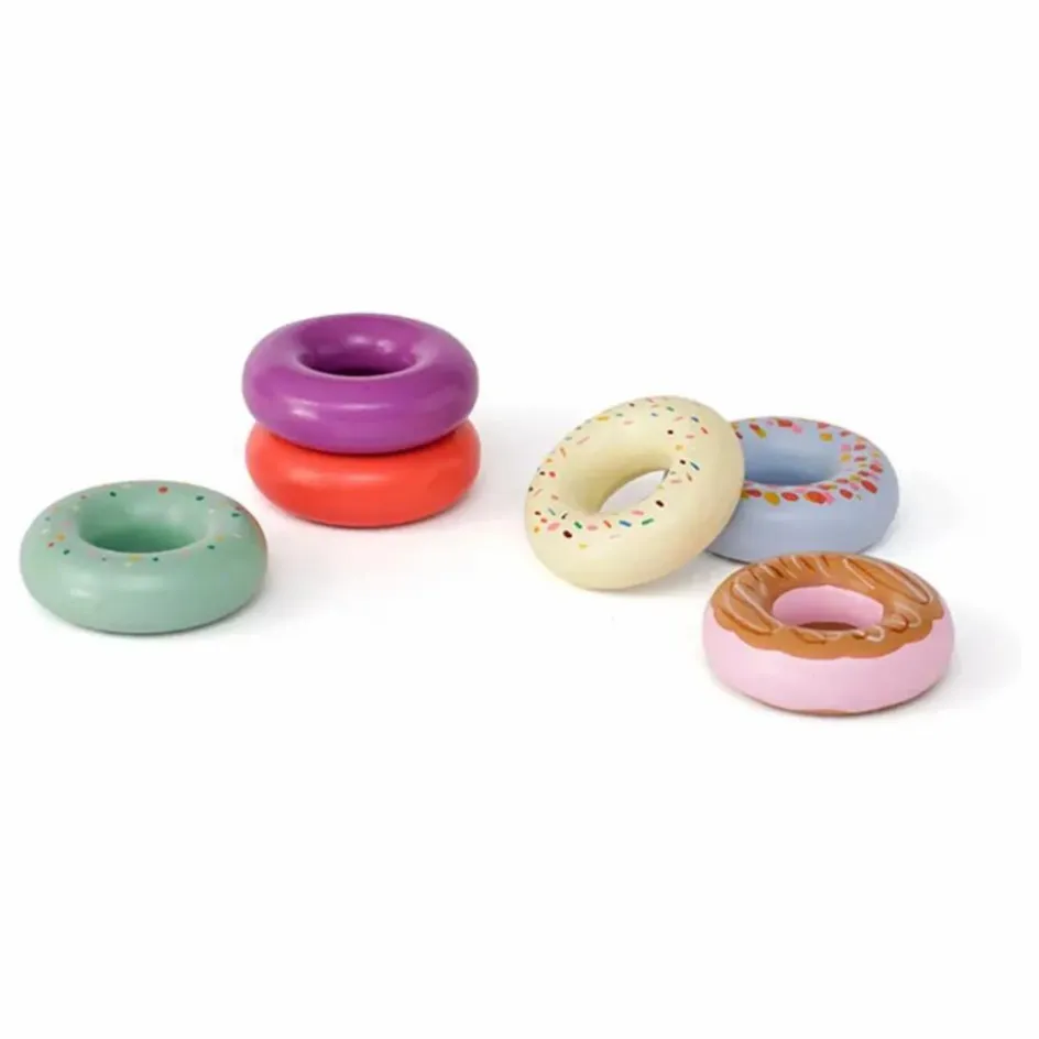 Clearance Donuts en bois - Boîte de 6 Cuisines, Marchandes