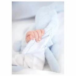 New Tartine et Chocolat Doudou Augustin le lapin tout doux | Bleu ciel