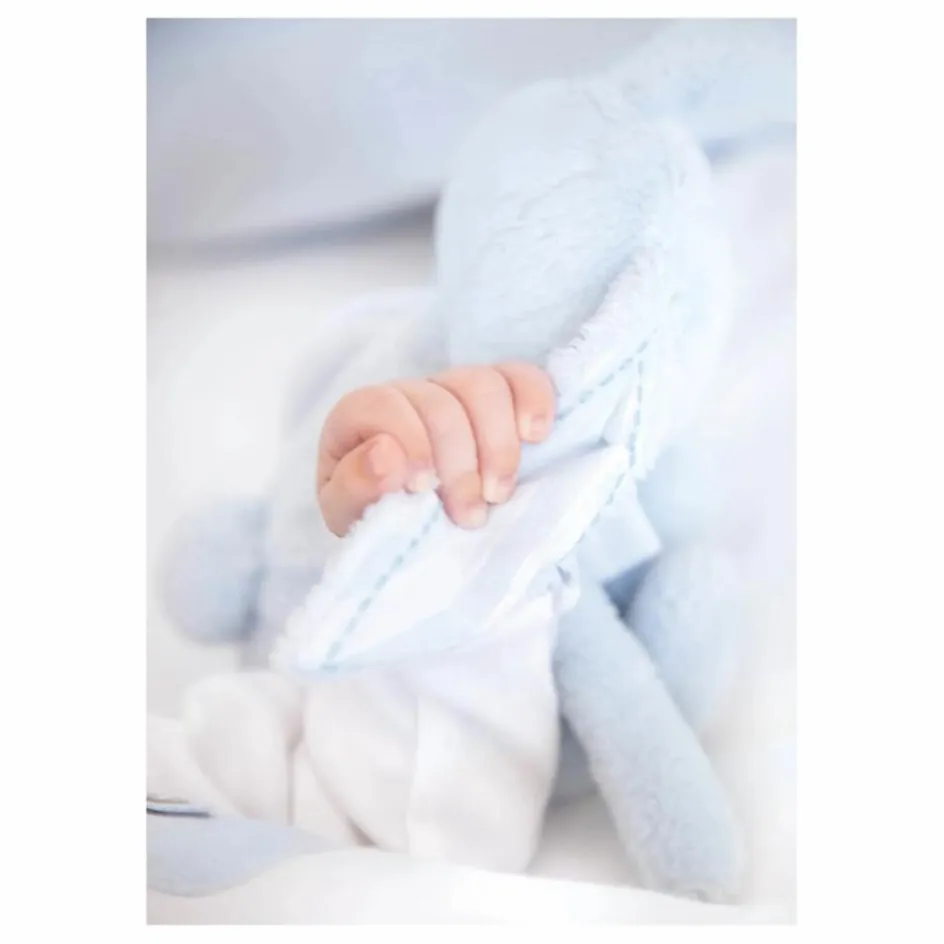 New Tartine et Chocolat Doudou Augustin le lapin tout doux | Bleu ciel