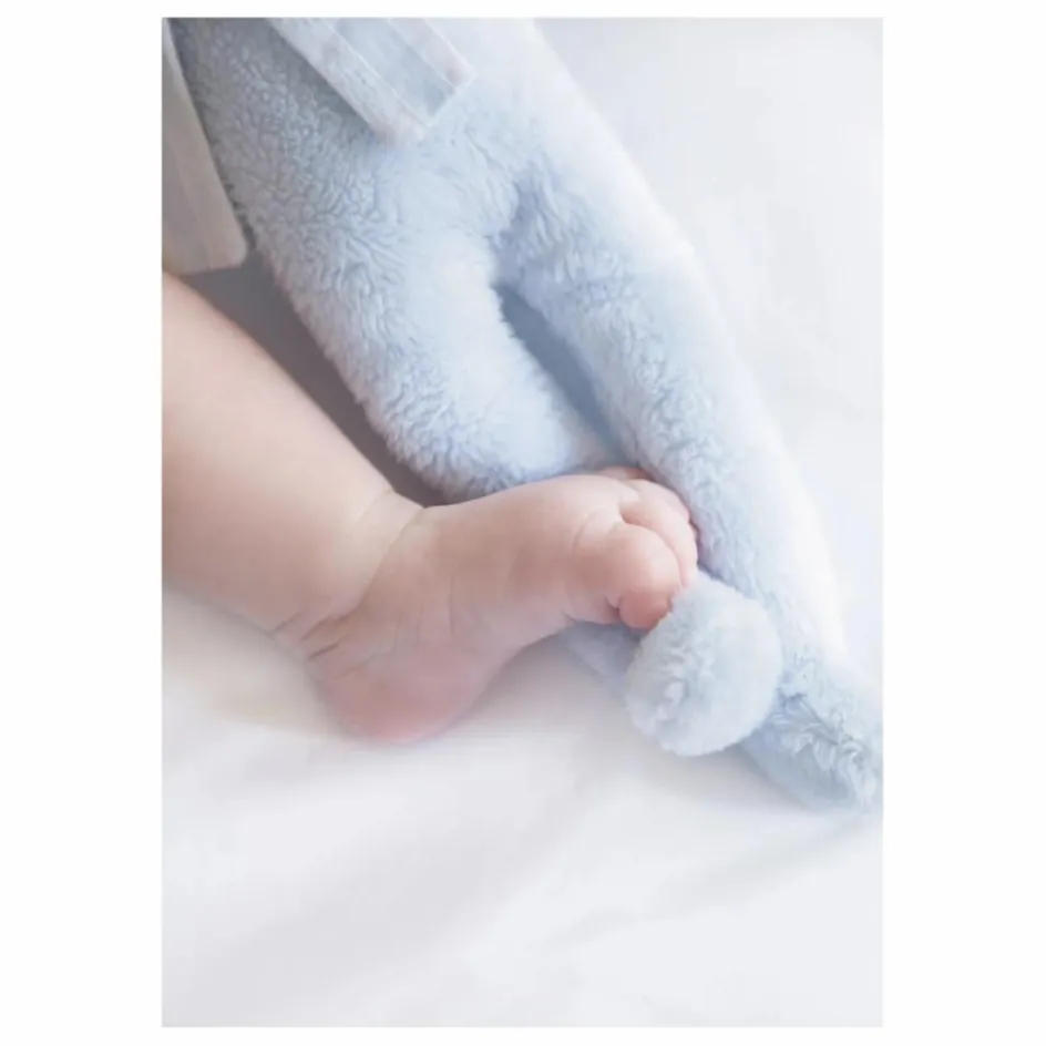 New Tartine et Chocolat Doudou Augustin le lapin tout doux | Bleu ciel