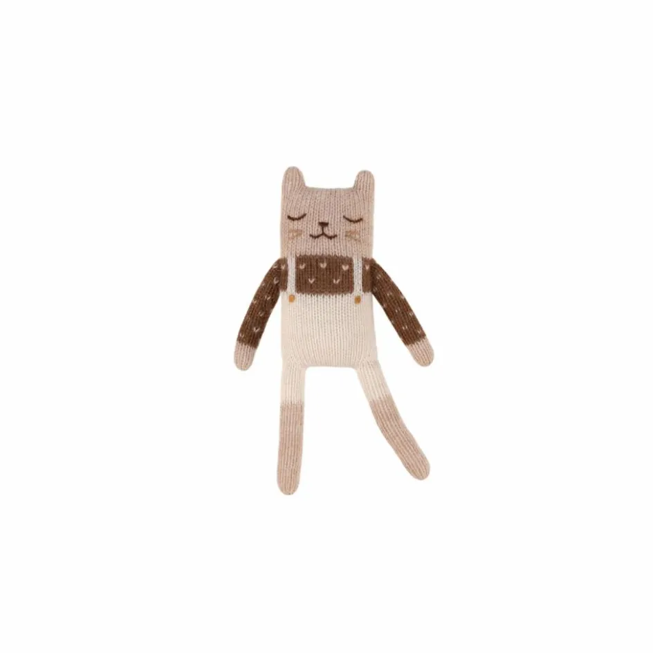 Outlet Main Sauvage Doudou Chaton salopette | Ecru