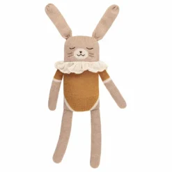 Hot Main Sauvage Doudou grand Lapin pyjama | Ocre