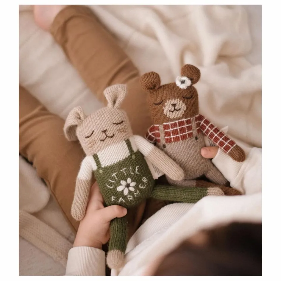 Clearance Main Sauvage Doudou Lapin fermier | Vert