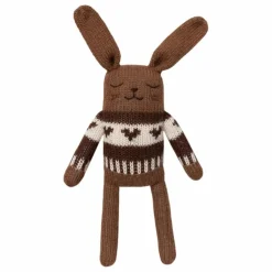 Main Sauvage Doudou Lapin pull jacquard | Mocha