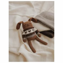 Main Sauvage Doudou Lapin pull jacquard | Mocha