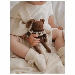 Main Sauvage Doudou Lapin pull jacquard | Mocha