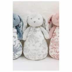 New Tartine et Chocolat Doudou veilleuse Augustin le lapin Toile de Jouy | Gris clair