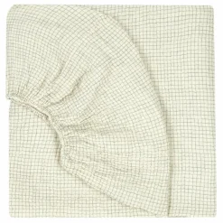 Nobodinoz Drap-housse Blue Grid ||Enfant Linge De Lit Enfant