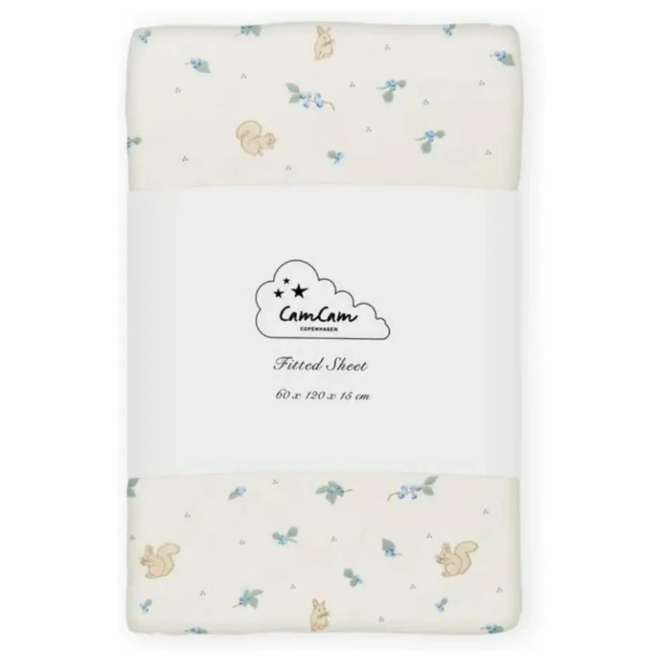 Cam Cam Drap-housse Blueberries| Linge De Lit Bébé|Linge De Lit Bébé