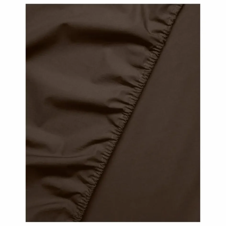 Suite 702 Drap-housse en percale organique - Coffee Brown | Café