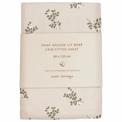 Discount Main Sauvage Drap-housse Holly Flowers | Sable
