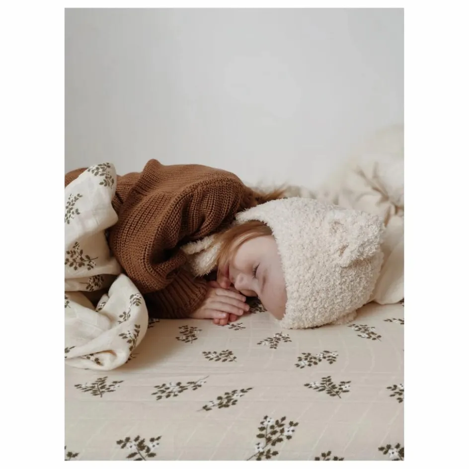 Discount Main Sauvage Drap-housse Holly Flowers | Sable