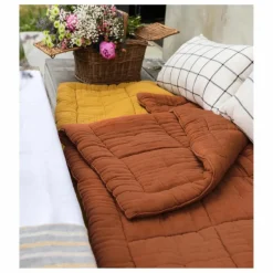 New The Socialite Family Édredon Nido en gaze de coton | Marron