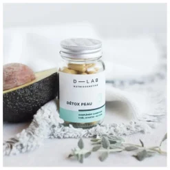 D-LAB NUTRICOSMETICS Détox Peau Complément alimentaire - 1 mois| Compléments Alimentaires
